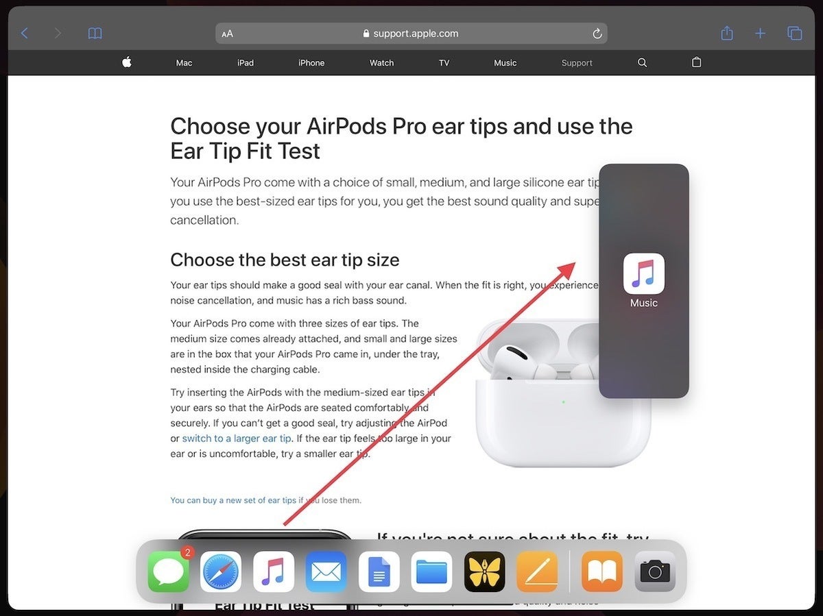 slide over ipad multitasking