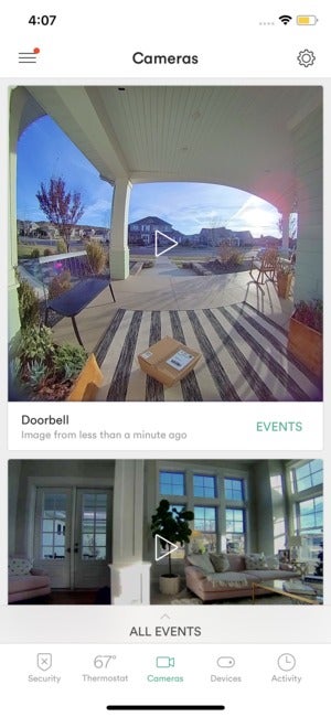vivint doorbell camera pro on the vivint smart home app