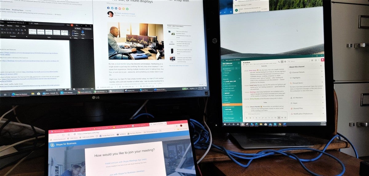 wfh multiple monitor vertical