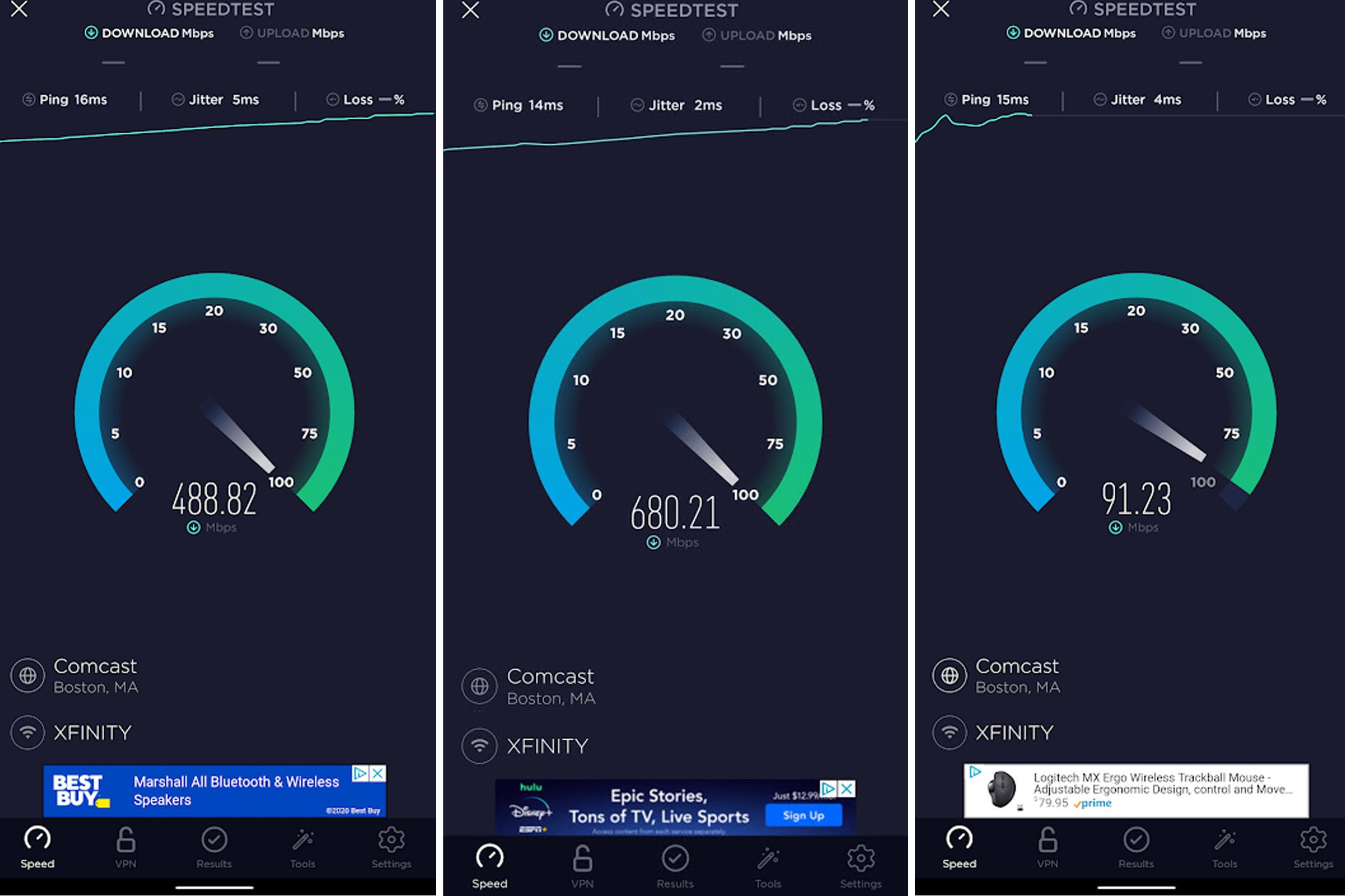 smart phone wifi speed test