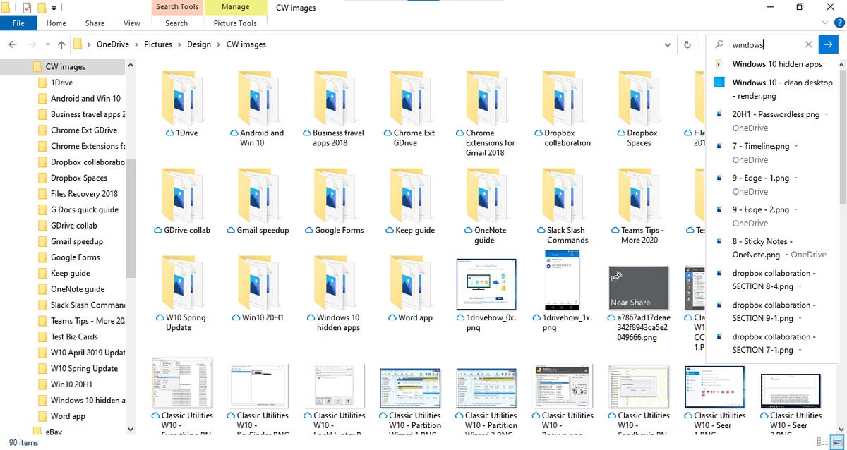 win10 v2004 file explorer search