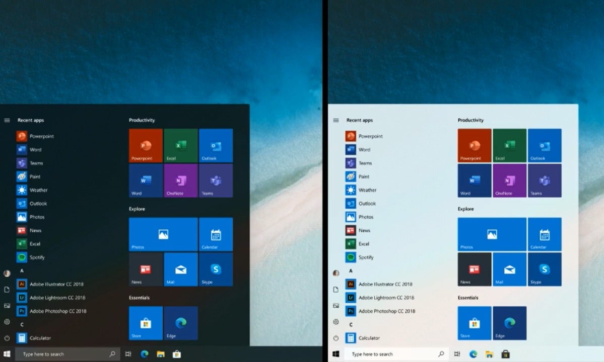 Microsoft windows 10 icons update tiles