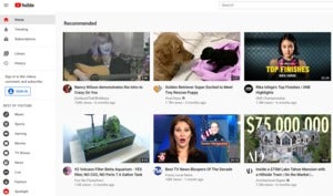youtube home page