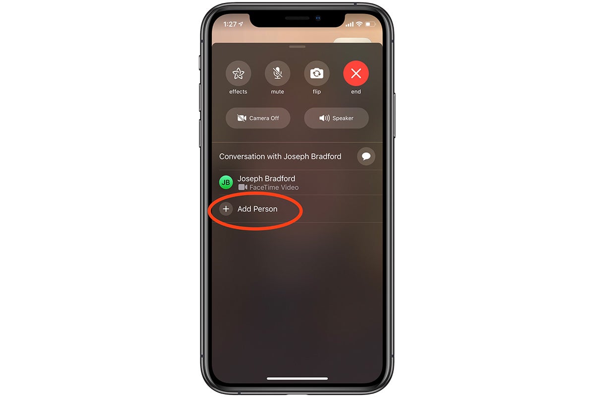 adding person to facetime call