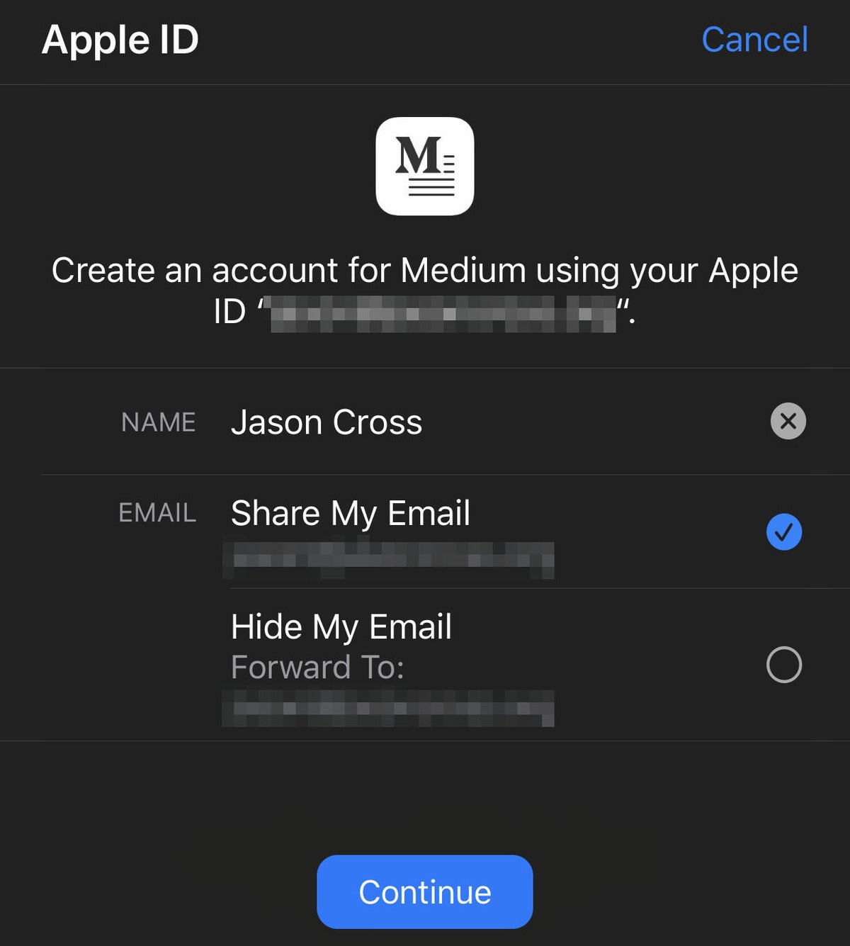apple sso signup