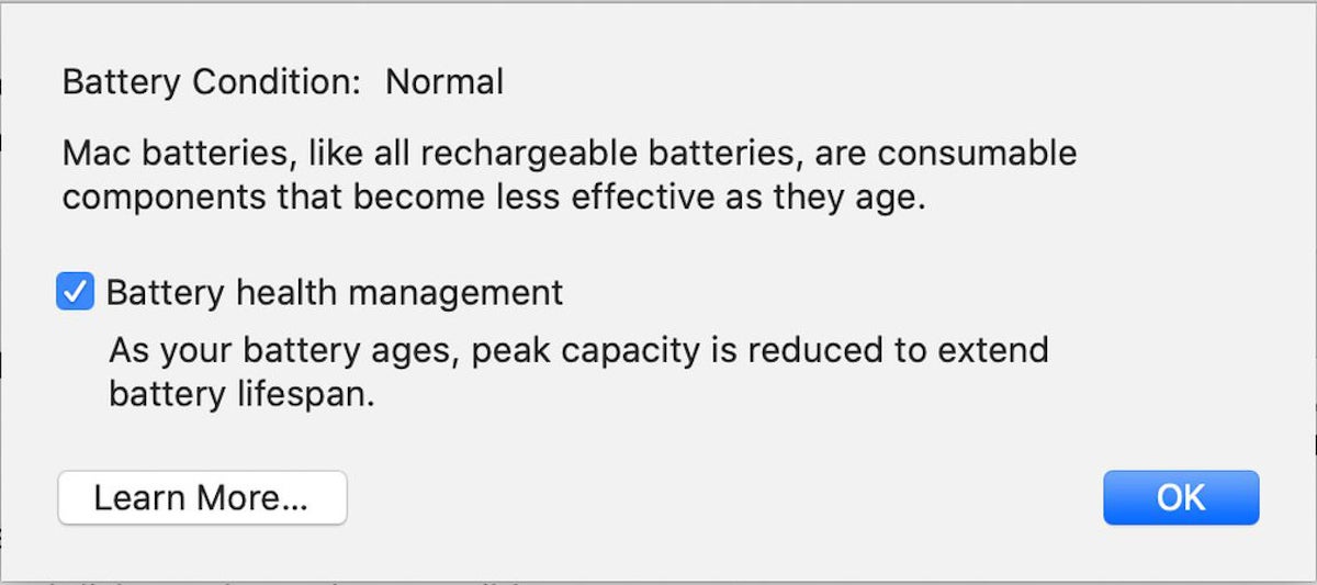 catalina battery health management system preference