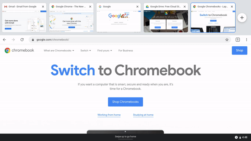 Gestos de Chrome OS