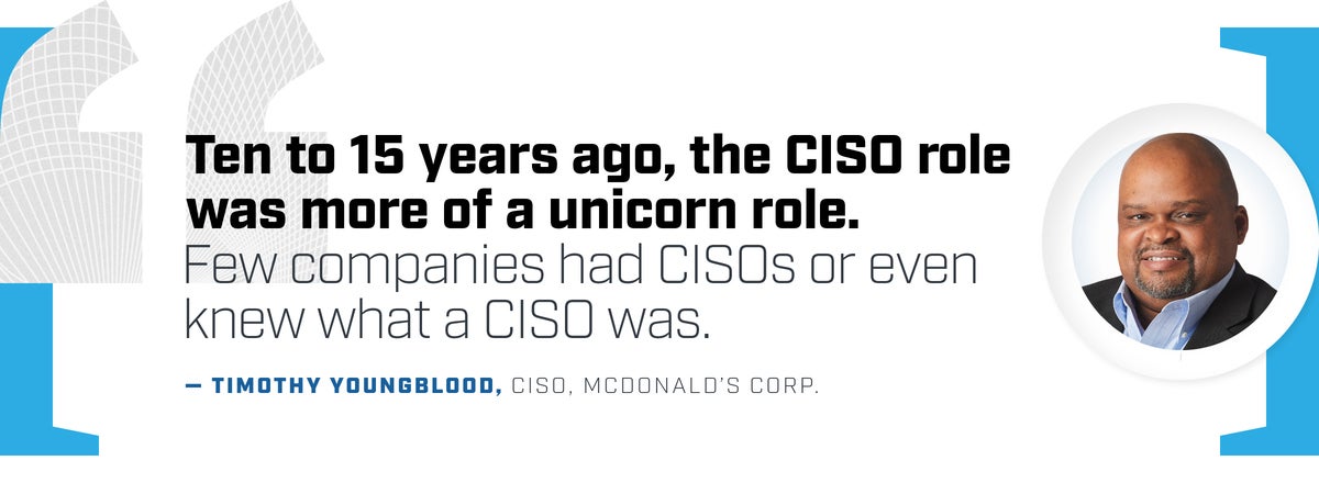 Quote  >  Timothy Youngblood, CISO, McDonald’s Corp.
