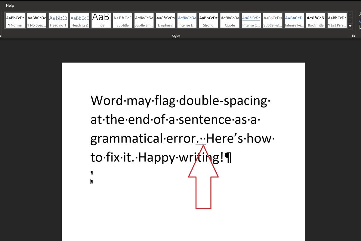 How To Tell Microsoft Word How Many Spaces To Use After A Sentence