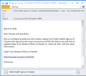 fake public health agency of canada lure