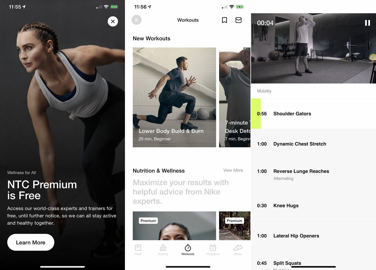 free fitness apps nike