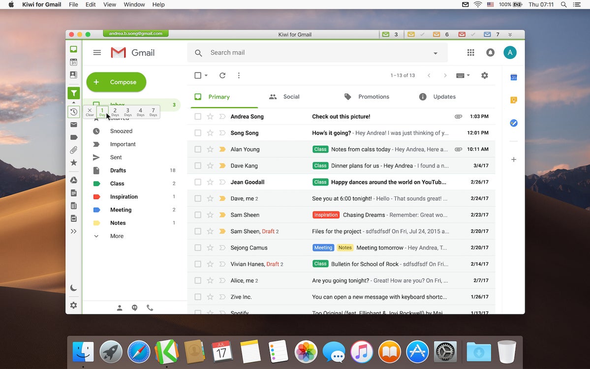 gmail for mac zive