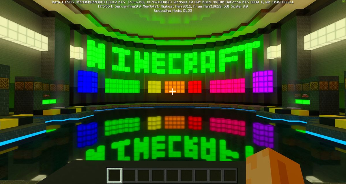 Minecraft RTX روشن است