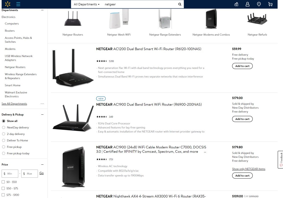 walmart netgear routers