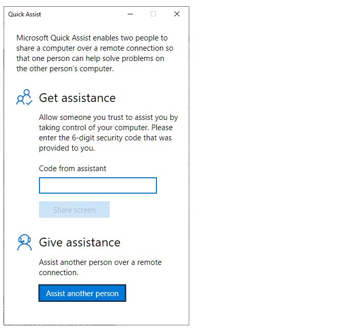 microsoft remote desktop assistant windows 10