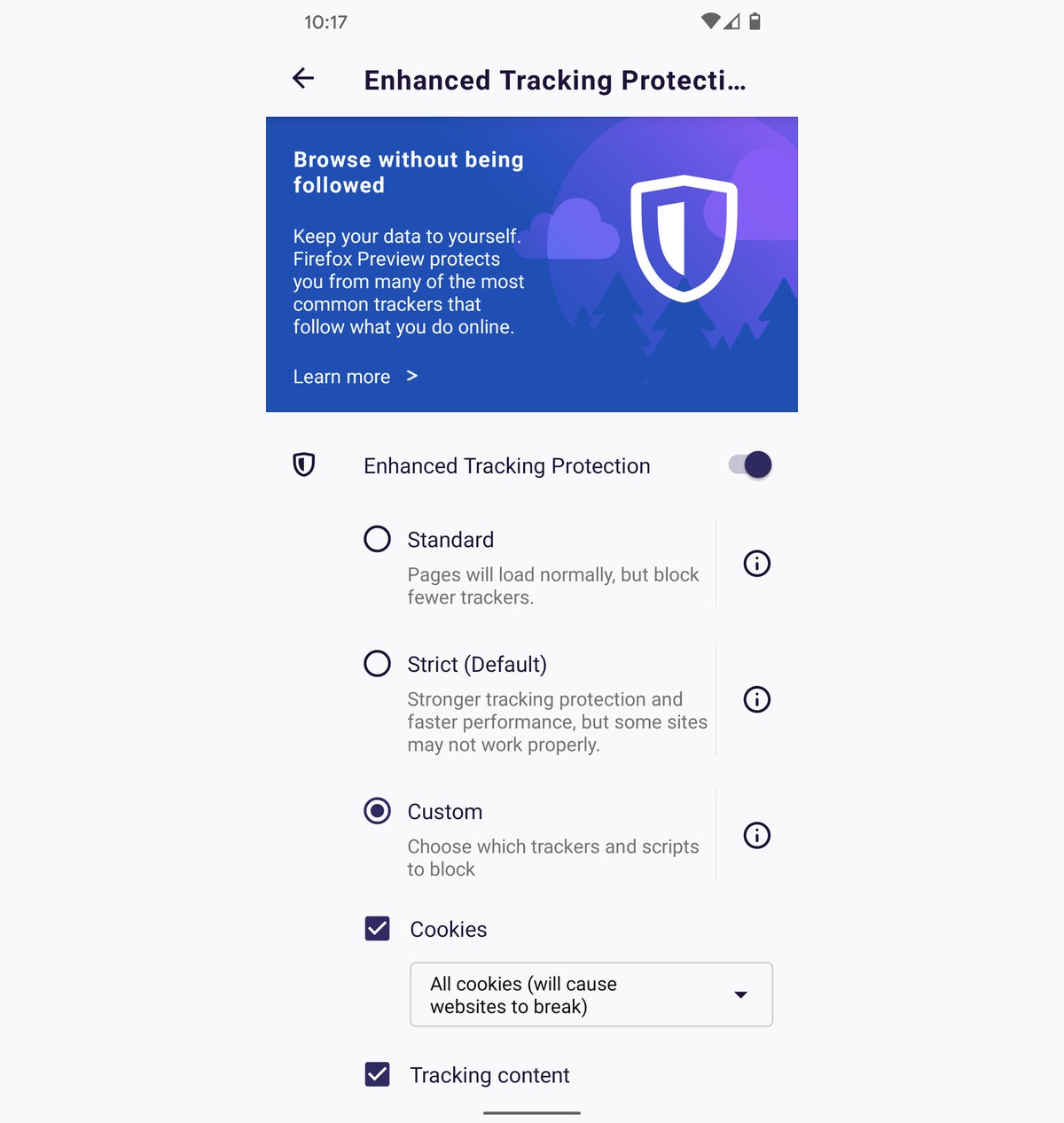 09a android privacy firefox tracking