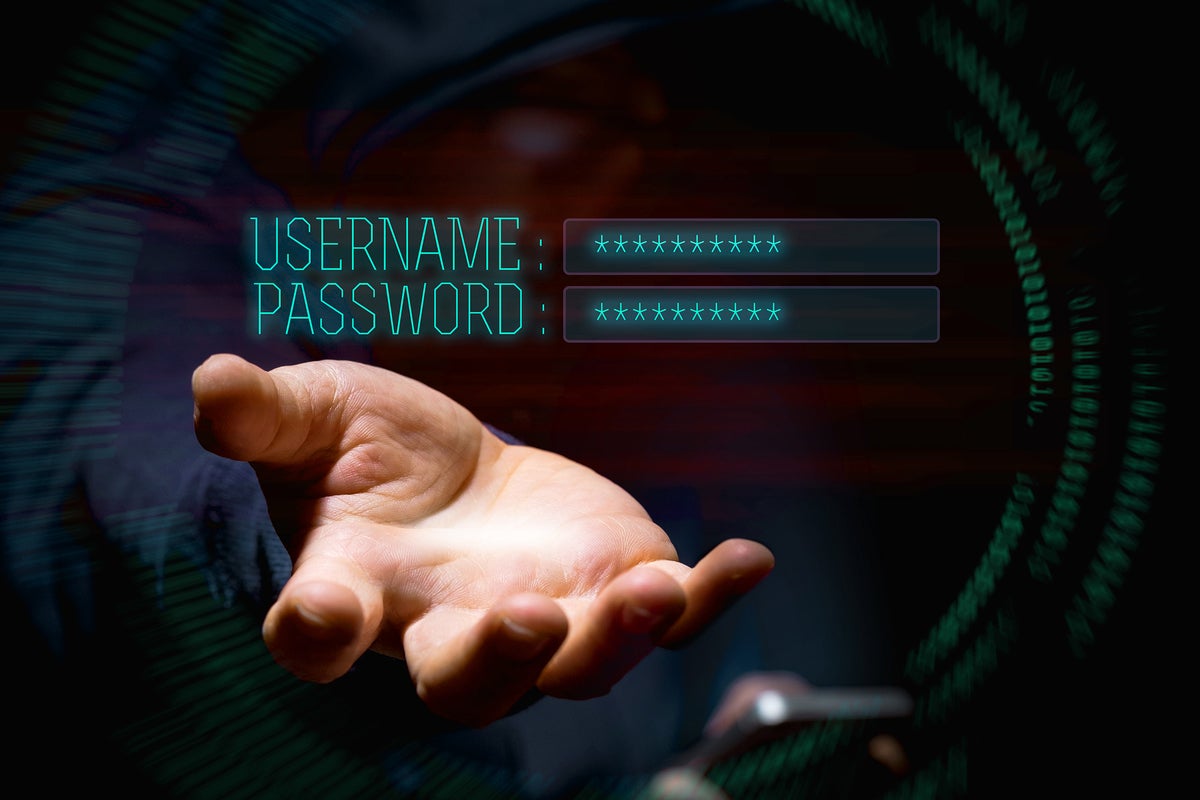 A conceptual representation of accessing username and password credentials.