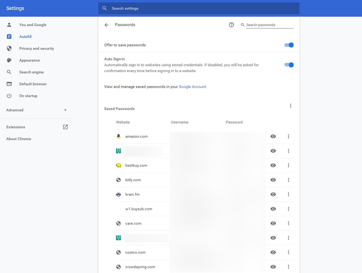 my google password manager