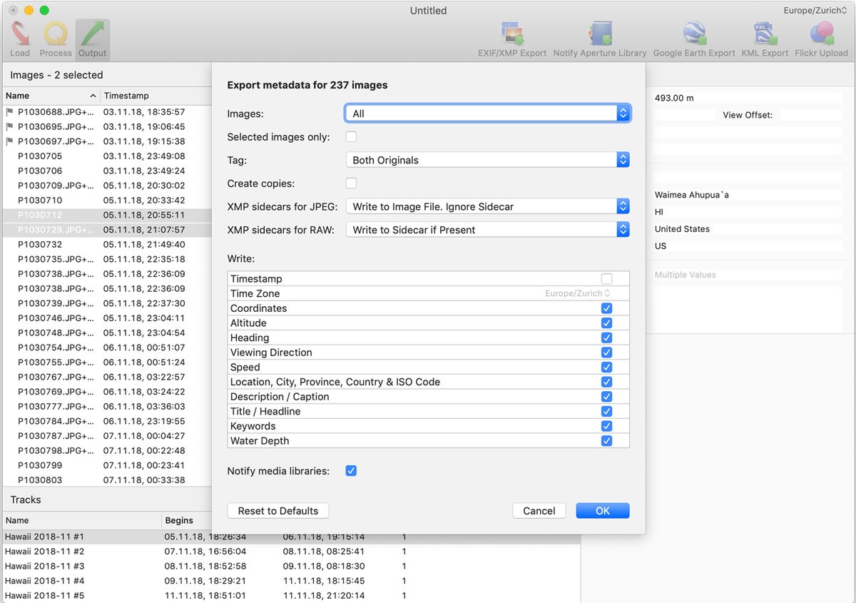 houdahgeo 6 export metadata