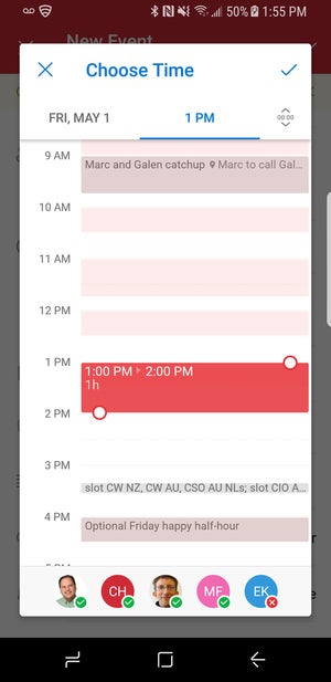 outlook scheduling android 2med