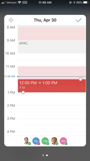 outlook scheduling ios 2med