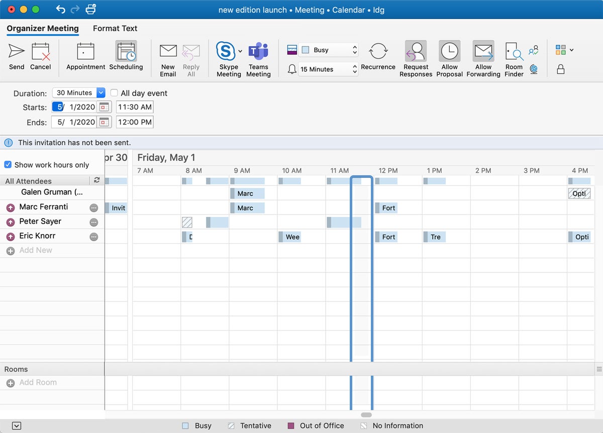 outlook scheduling macos 2