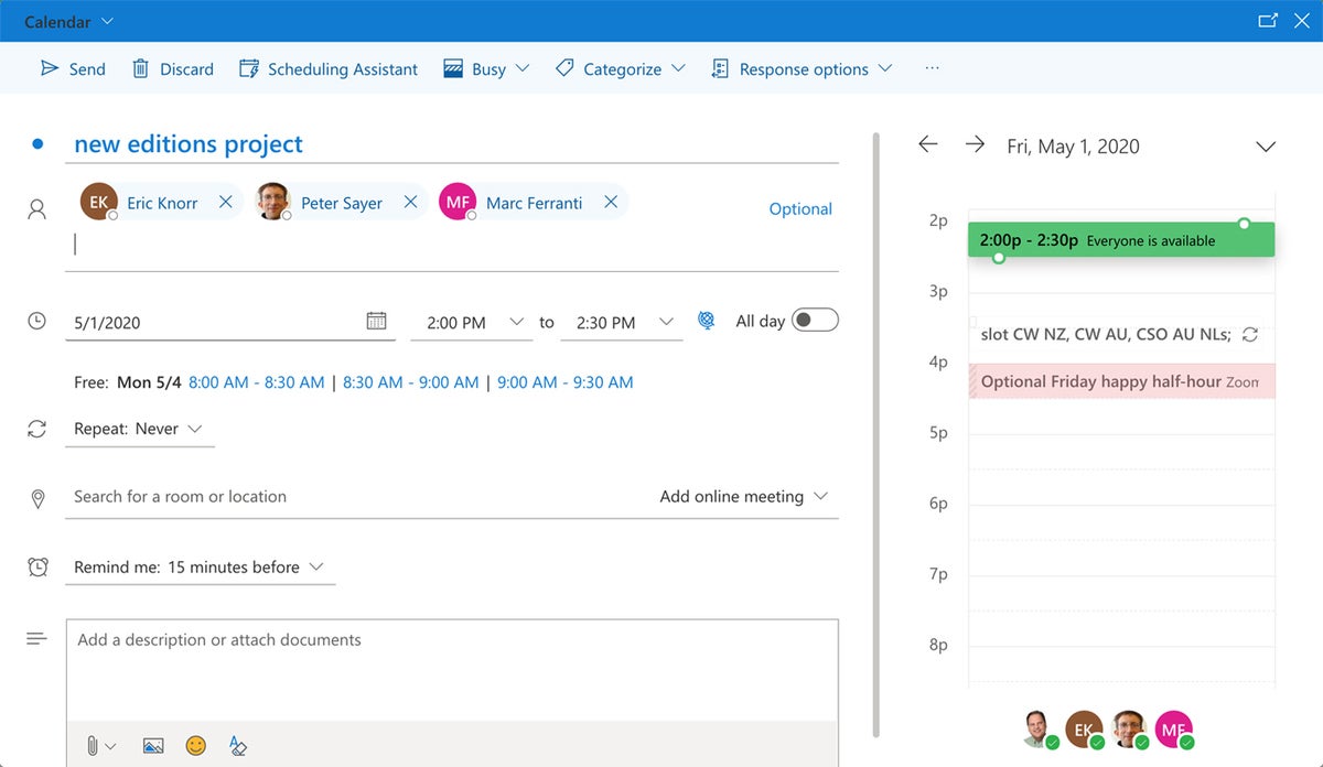 outlook scheduling web 1