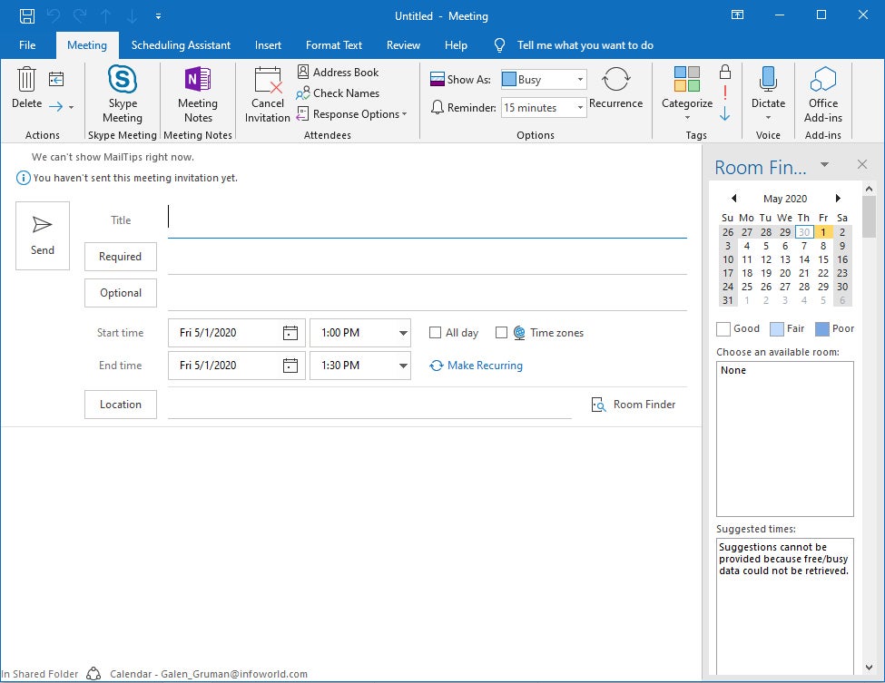 outlook scheduling windows 1