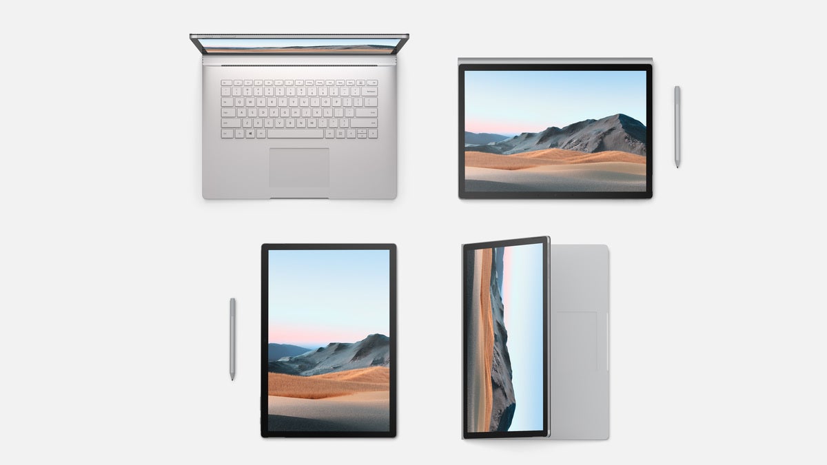Microsoft surface book 3 different layouts