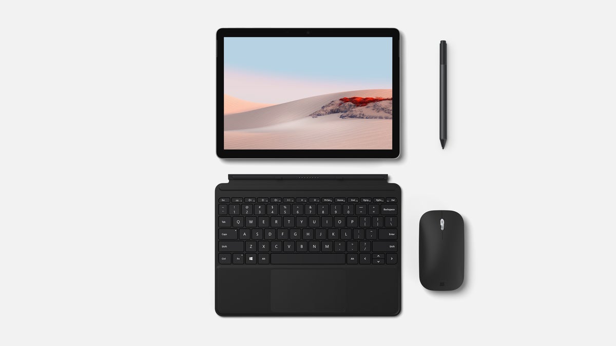 Microsoft surface go 2 top view