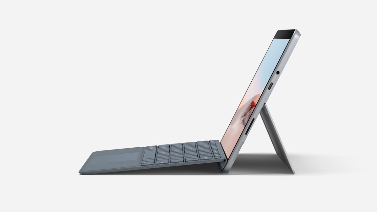 Microsoft surface go 2 side reclined with Signature Type Cover