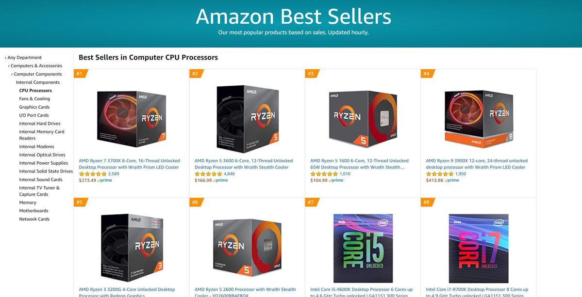 20 Amazon best sellers cpu