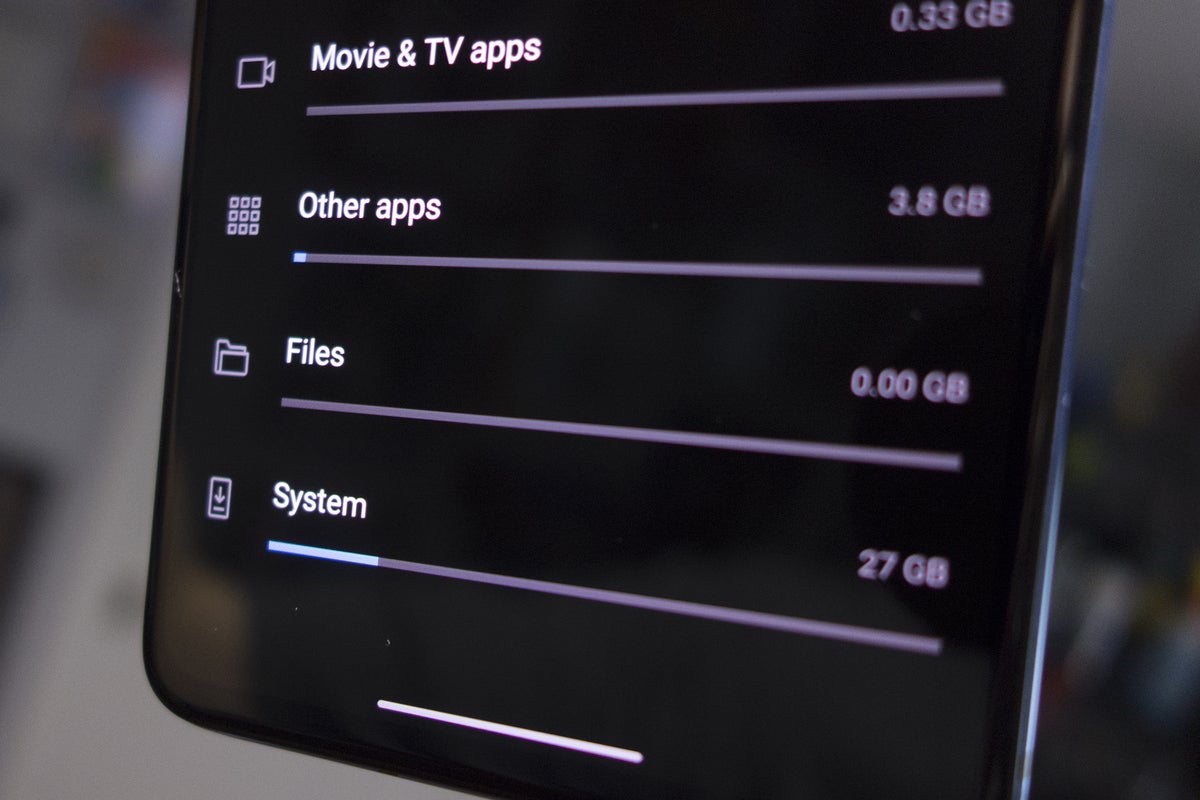 android system file size
