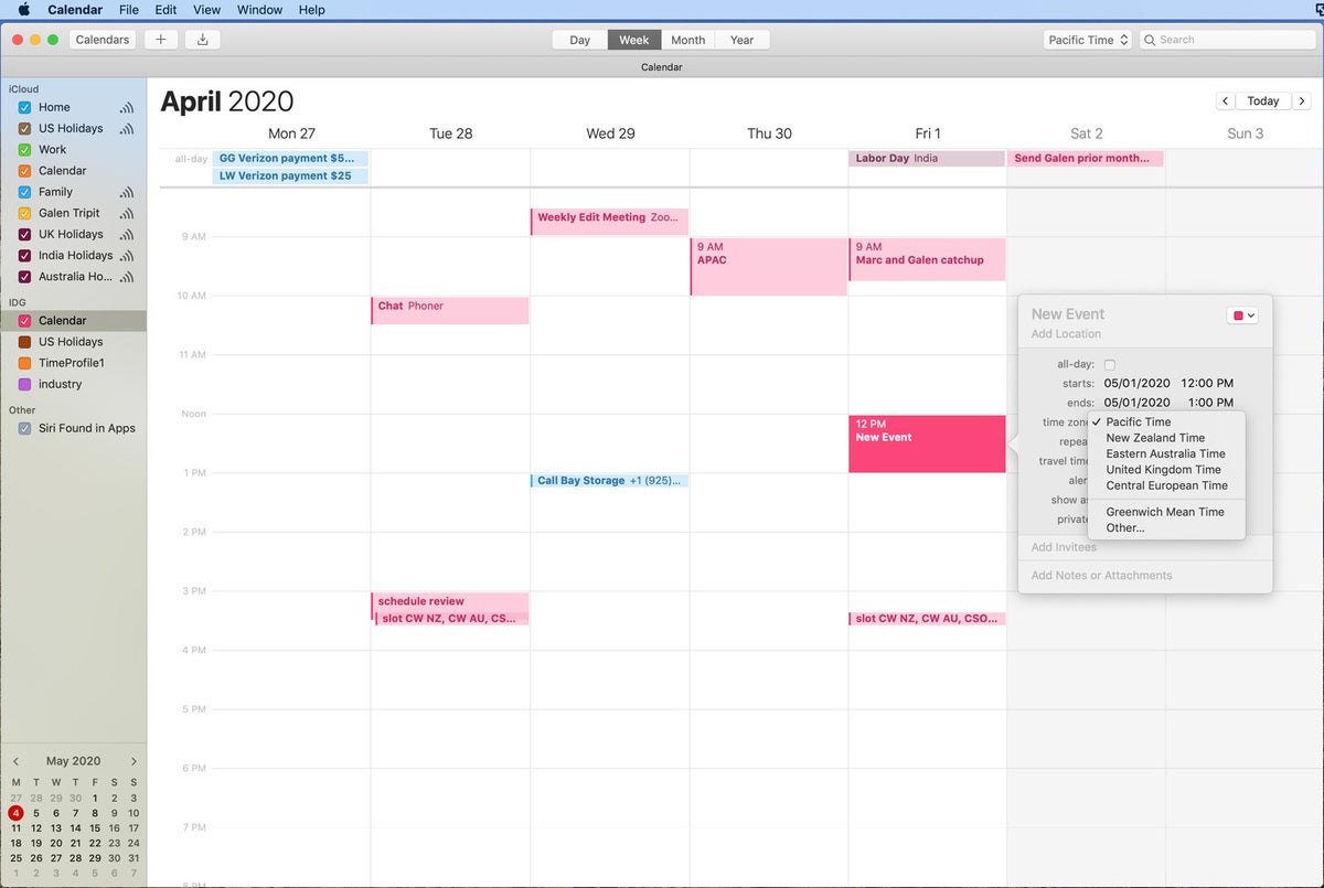 apple calendar time zones macos1