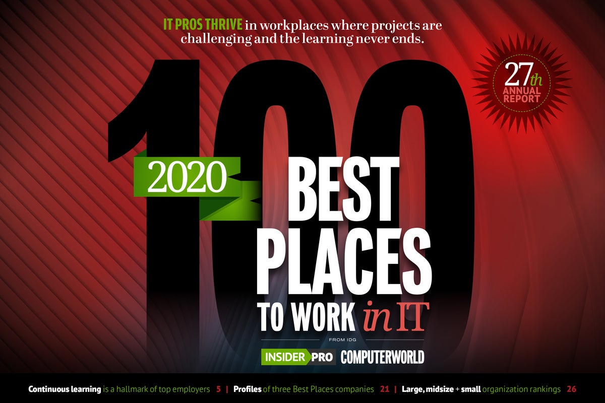 Insider Pro / Computerworld  >  100 Best Places to Work in IT [2020] [COVER]