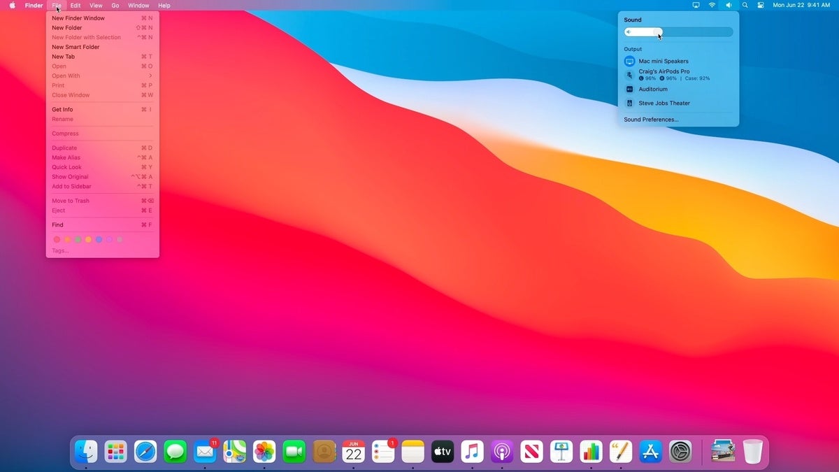 macos big sur menus menubar item