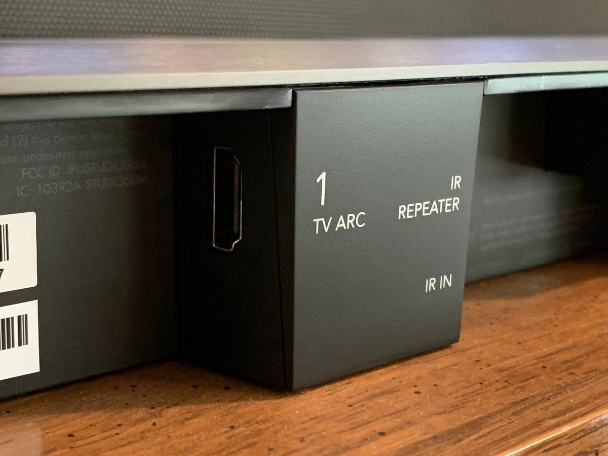 HDMI ARC and Toslink optical will be the primary methods you’ll use to connect your TV to the Studio