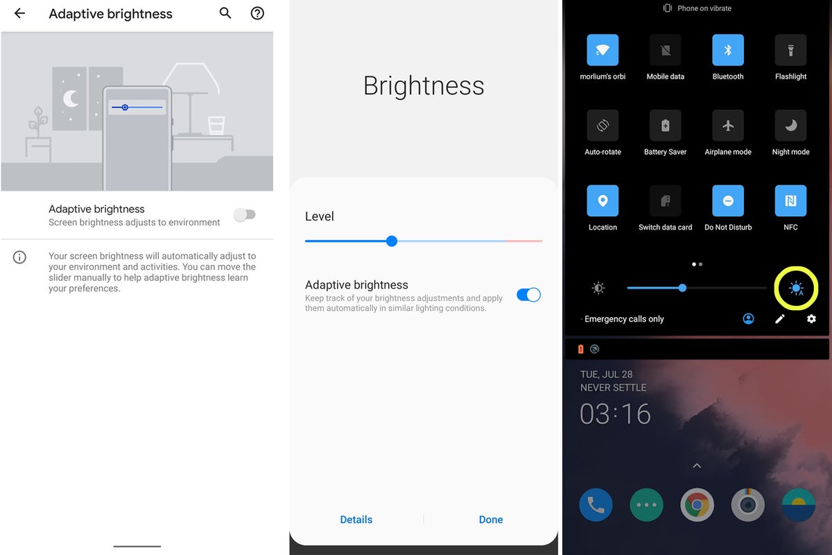 android fix brightness