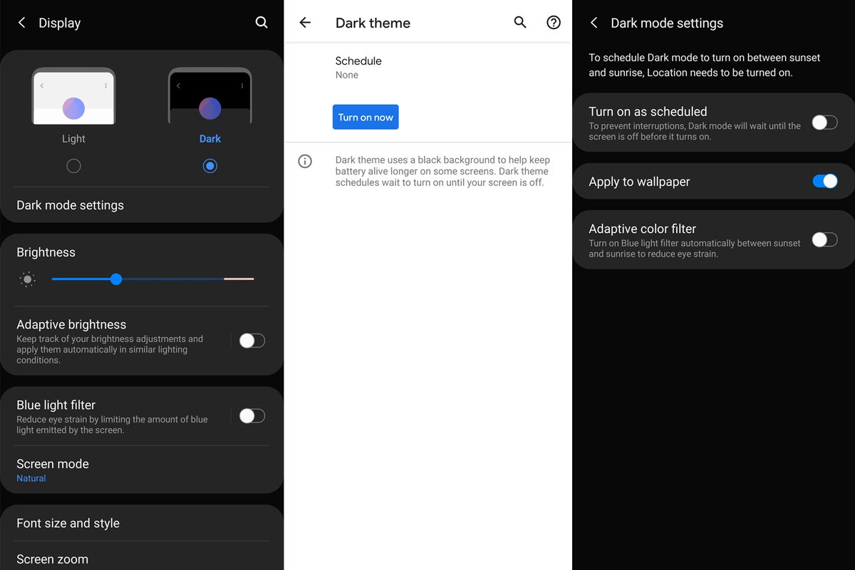 android makeover dark mode