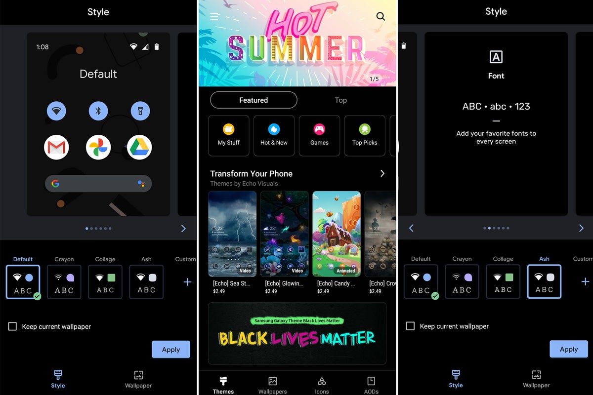 android makeover themes