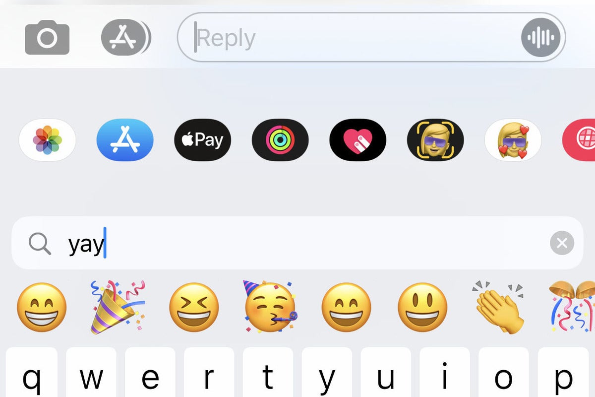 ios14 messages emoji search