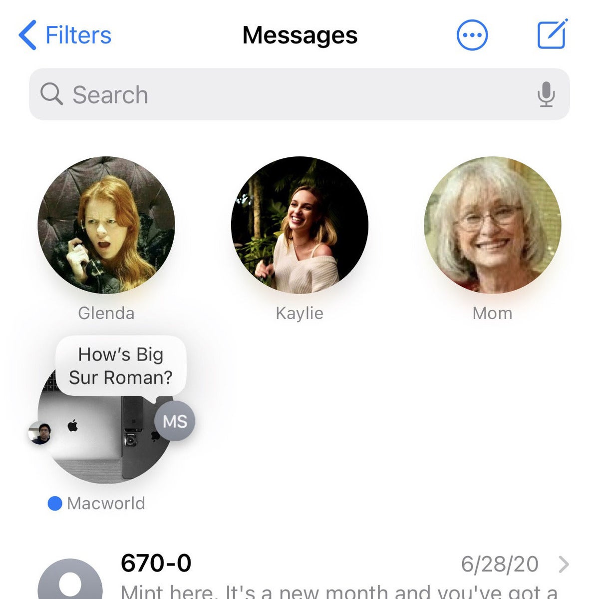 ios14 messages group