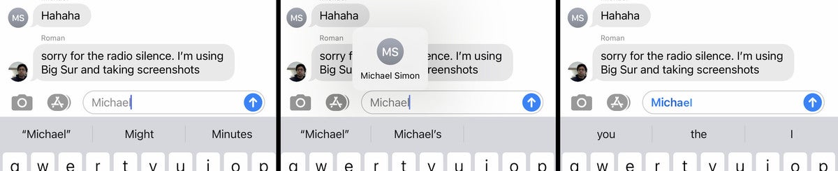 ios14 messages mentions