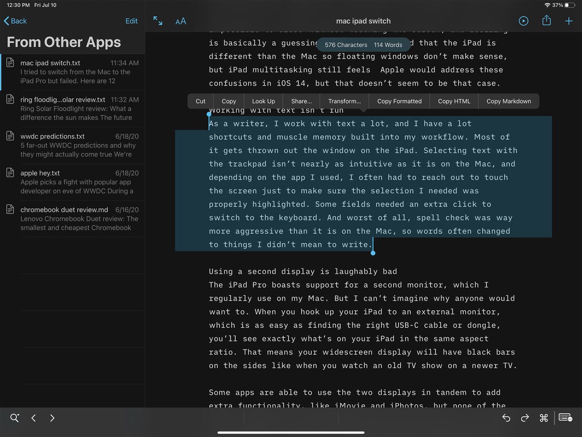 ruby text editor ipad pro