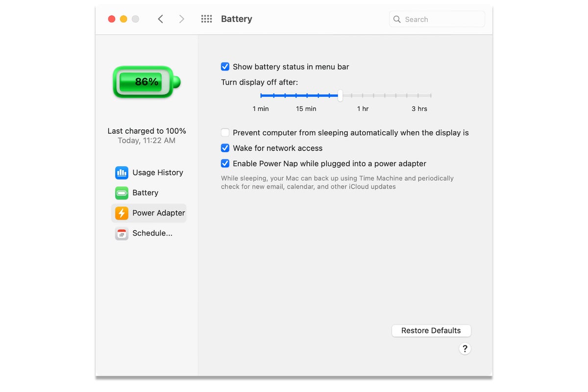 macos 11 big sur power adapter battery sys pref