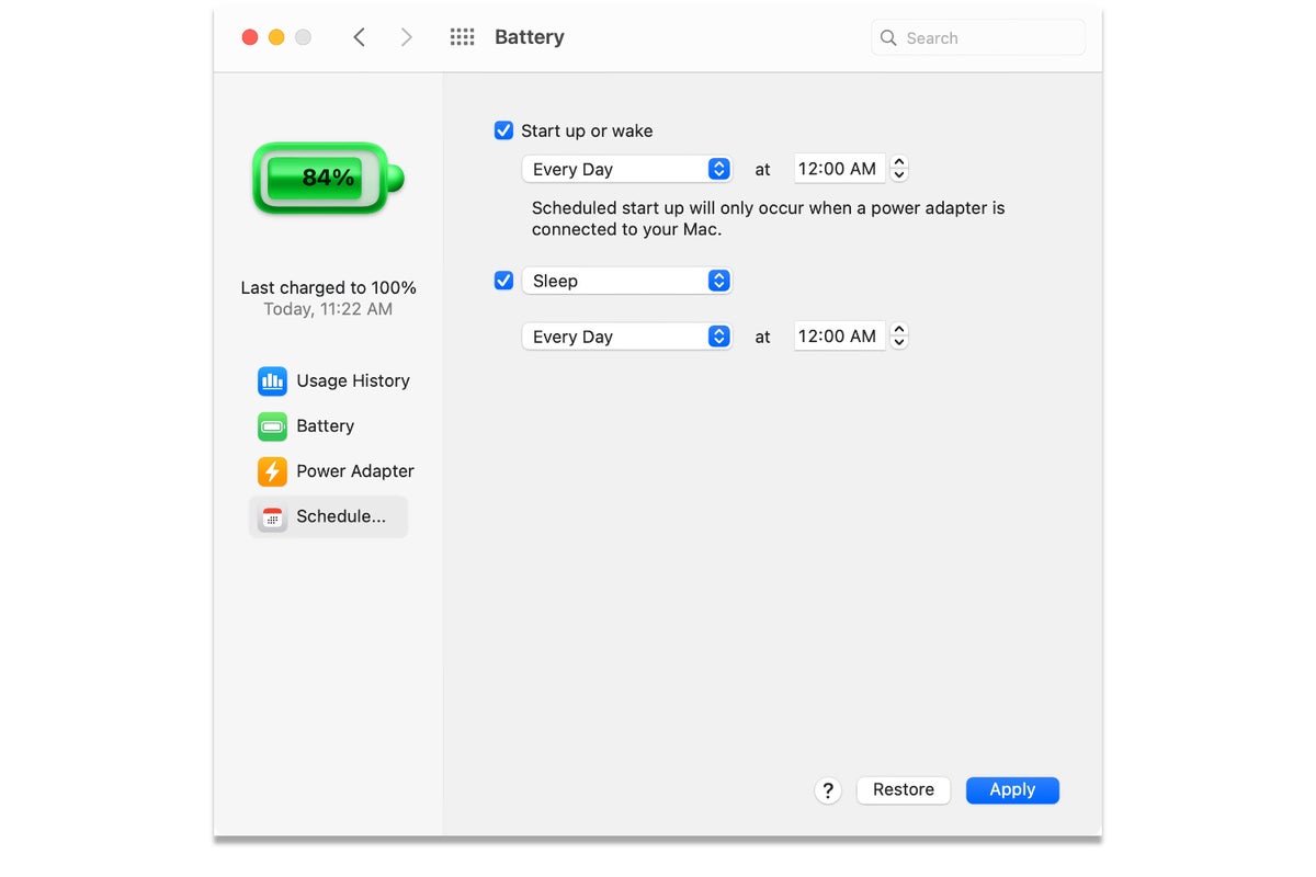 macOS Big Sur: The new Battery system preference