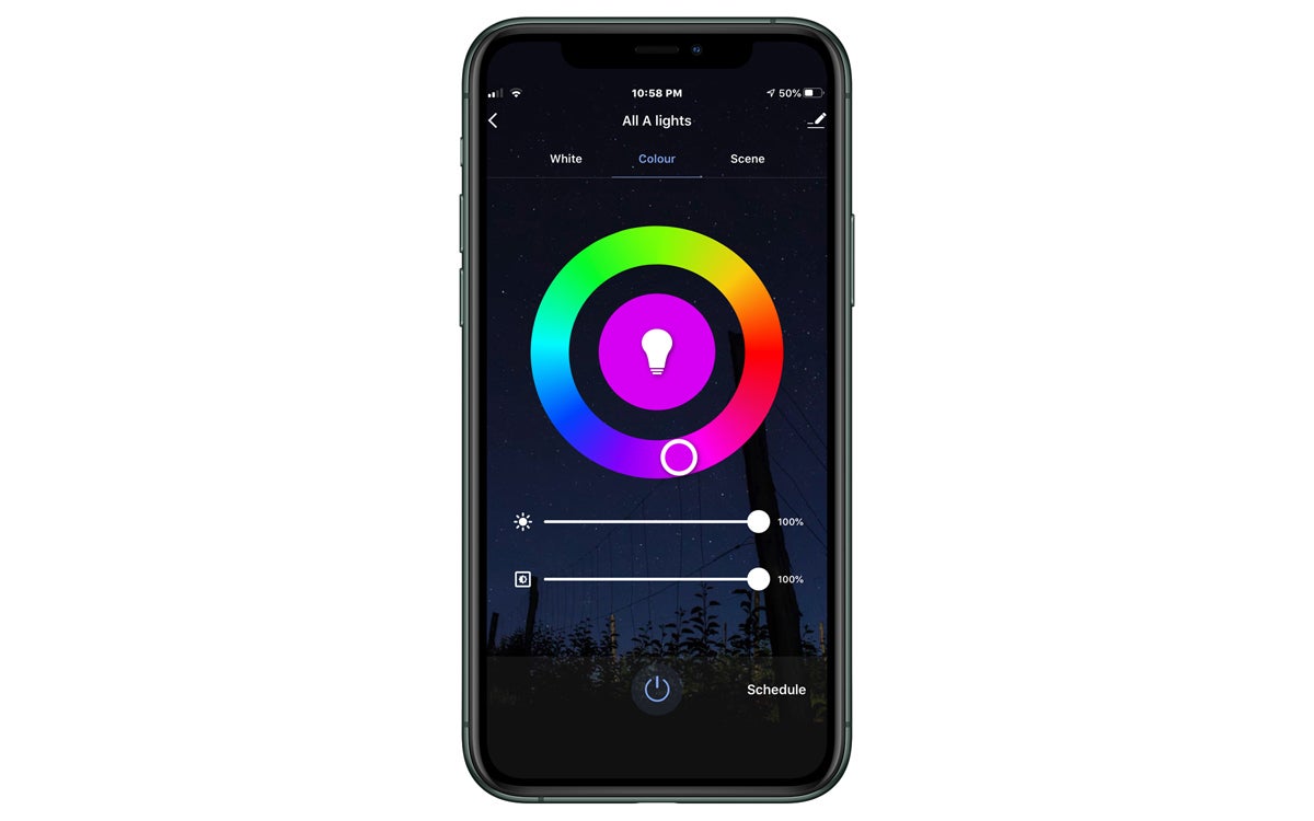 peace by hampton app rgb color control