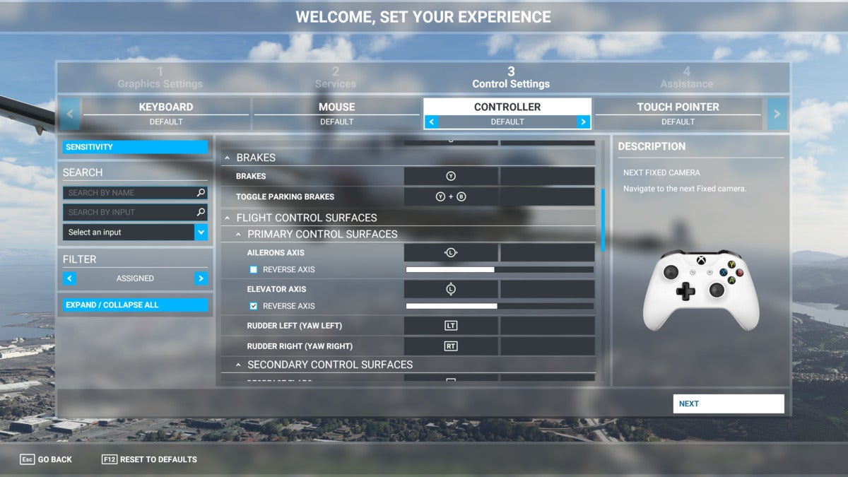 xbox one controller flight simulator