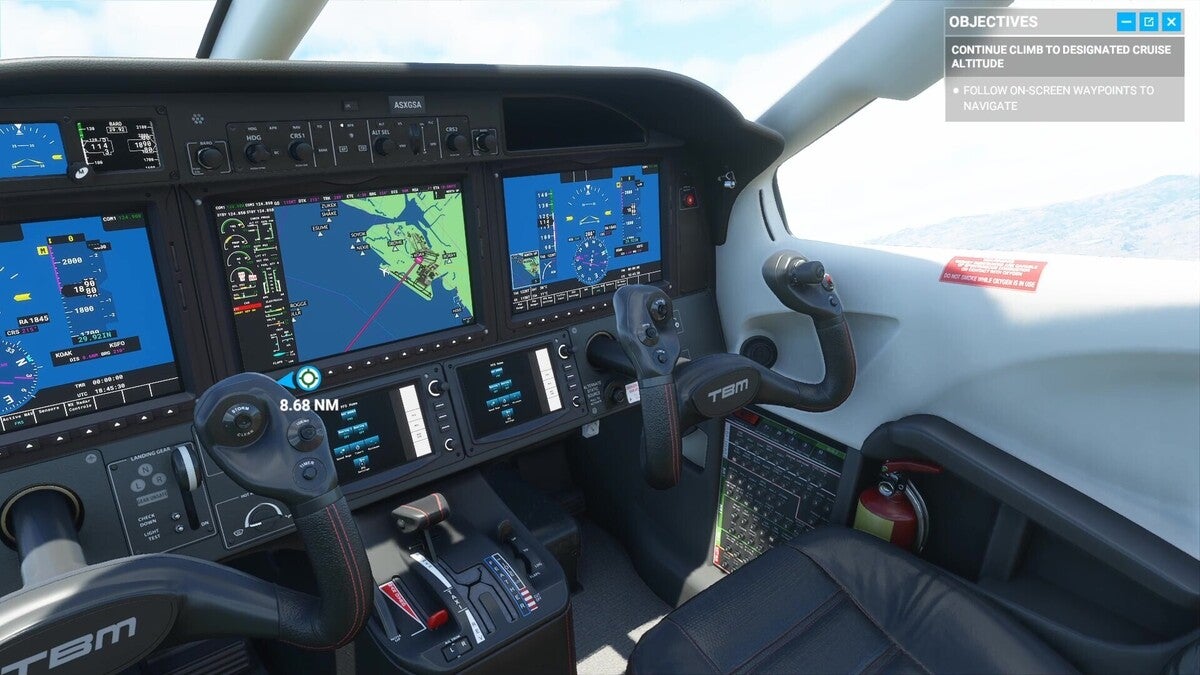 flight simulator intro moment interior