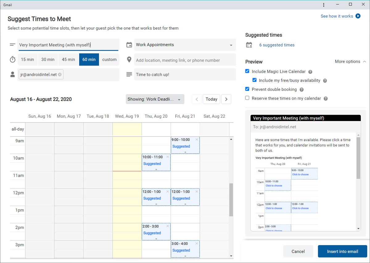 A super handy new Calendar scheduling feature for Gmail Computerworld